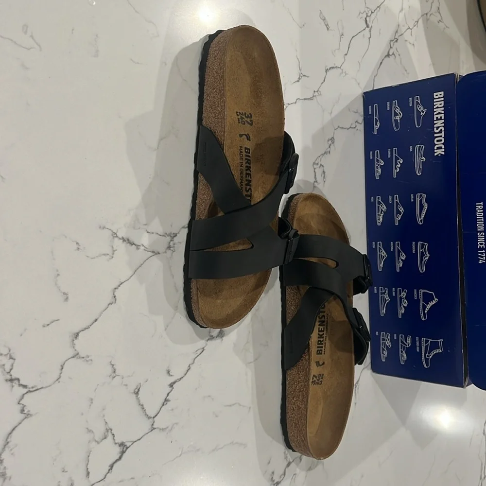 Brand new Birkenstock black sandals for sale. New in box. - Picture 6 of 6